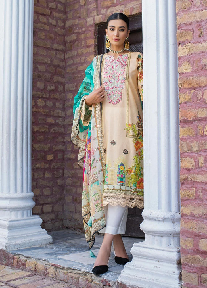 Dastak by Afsaneh Embroidered Chiffon Suits Unstitched 2 Piece AFH21D Raqs A - Summer Collection