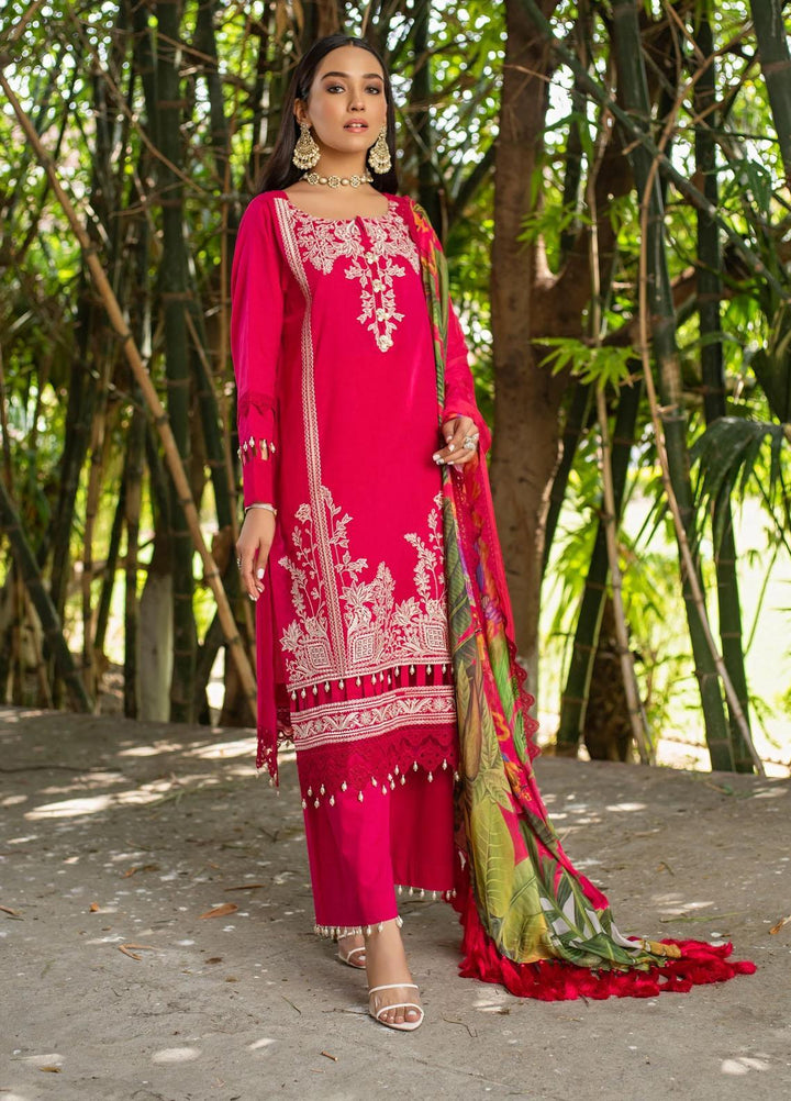 Dastak by Afsaneh Embroidered Silk Suits Unstitched 3 Piece AFH21D Shabab A - Summer Collection