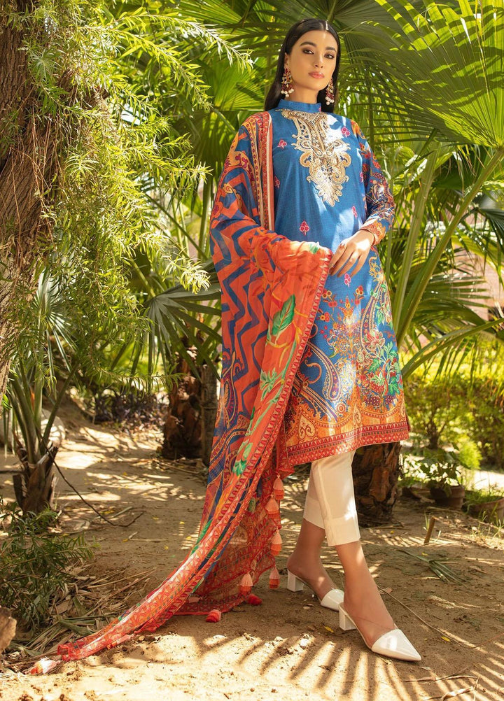 Dastak by Afsaneh Embroidered Chiffon Suits Unstitched 2 Piece AFH21D Taskeen A - Summer Collection