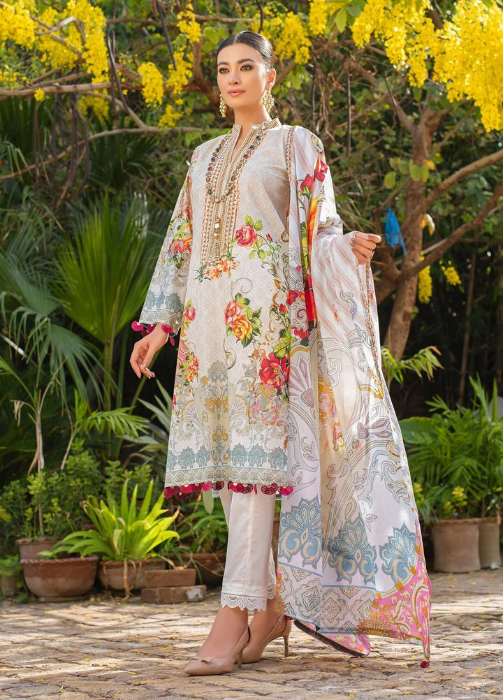 Dastak by Afsaneh Embroidered Lawn Suits Unstitched 2 Piece AFH21D Zimal A - Summer Collection