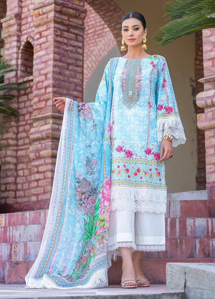 Dastak by Afsaneh Embroidered Chiffon Suits Unstitched 2 Piece AFH21D Zoya B - Summer Collection