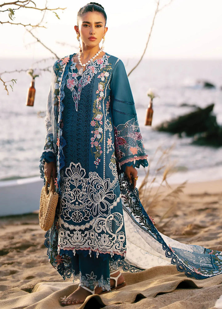 Dastan by AJR Embroidered Lawn Suits Unstitched 3 Piece AJR25D ALL-05 Aura - Luxury Collection