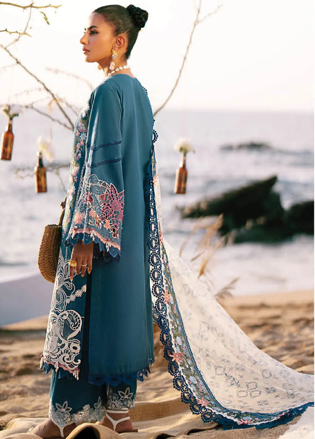 Dastan by AJR Embroidered Lawn Suits Unstitched 3 Piece AJR25D ALL-05 Aura - Luxury Collection