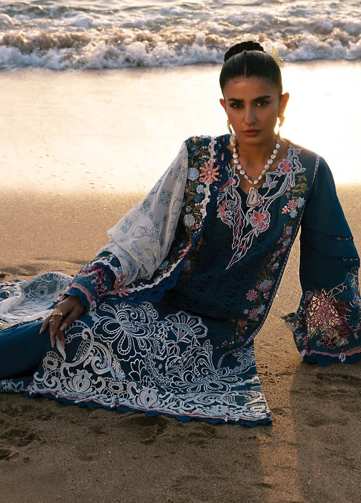 Dastan by AJR Embroidered Lawn Suits Unstitched 3 Piece AJR25D ALL-05 Aura - Luxury Collection