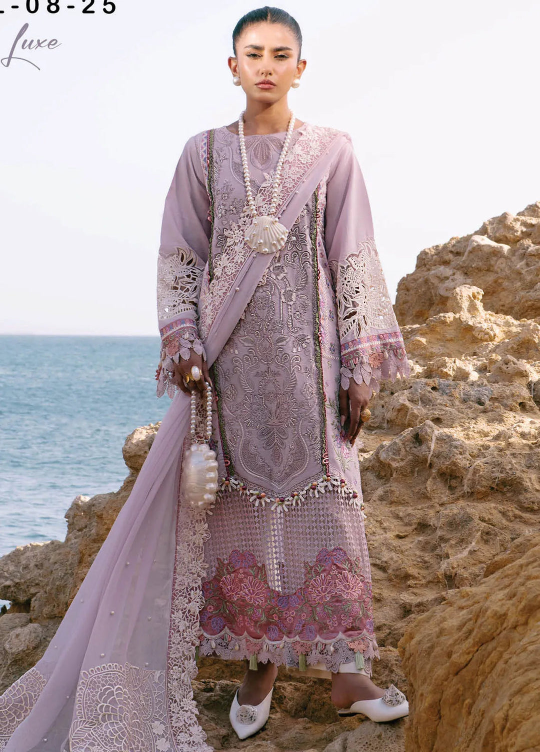 Dastan by AJR Embroidered Lawn Suits Unstitched 3 Piece AJR25D ALL-08 Luxe - Luxury Collection