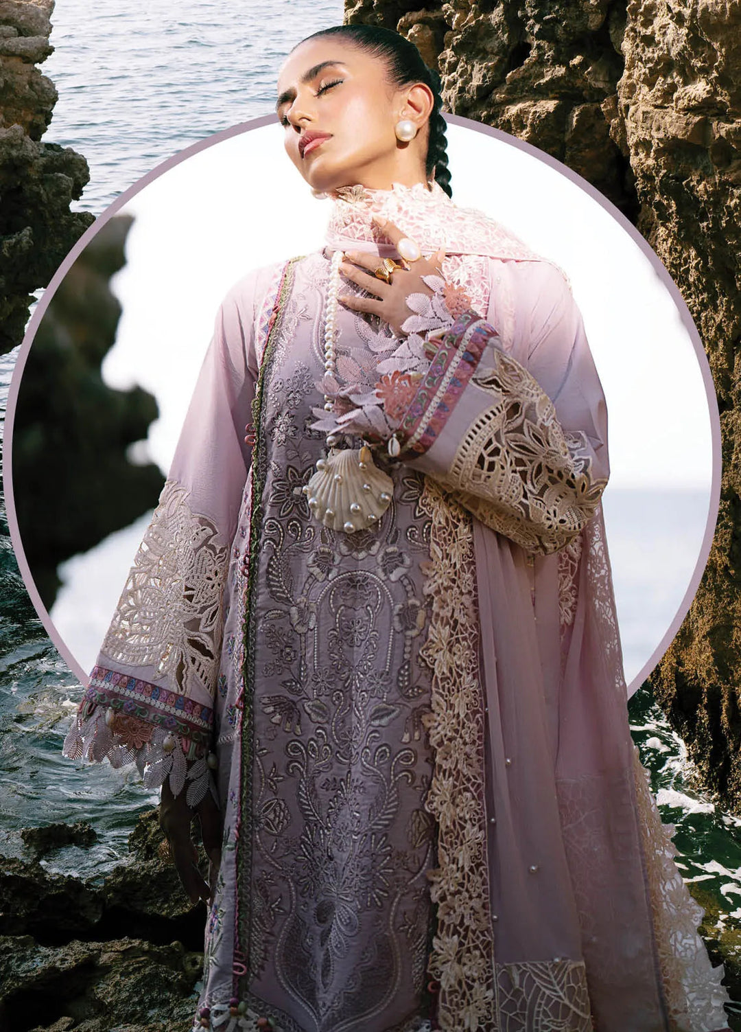 Dastan by AJR Embroidered Lawn Suits Unstitched 3 Piece AJR25D ALL-08 Luxe - Luxury Collection