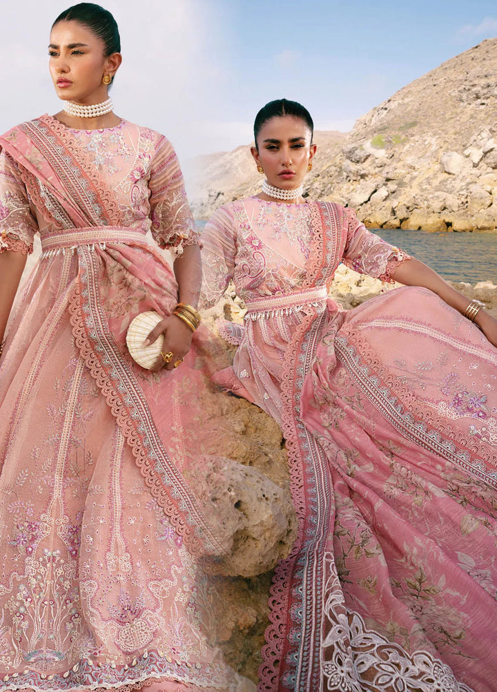 Dastan by AJR Embroidered Net Suits Unstitched 3 Piece AJR25D ALL-04 Flair - Luxury Collection
