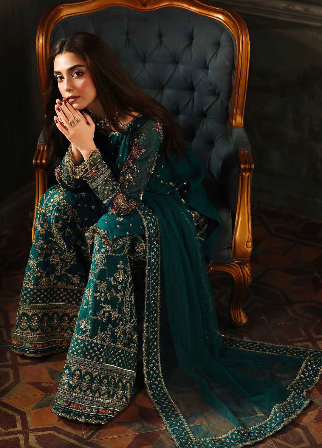 Dastan E Jashan by Charizma Embroidered Chiffon Suits Unstitched 4 Piece CRZ25DF DJW5-04 - Formals Collection