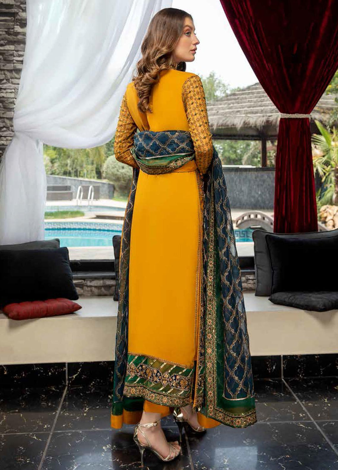 Dastan-e-Jashan By Charizma Embroidered Chiffon Suits Unstitched 3 Piece CRZ22-DJ2 DJW 08 - Formal Collection
