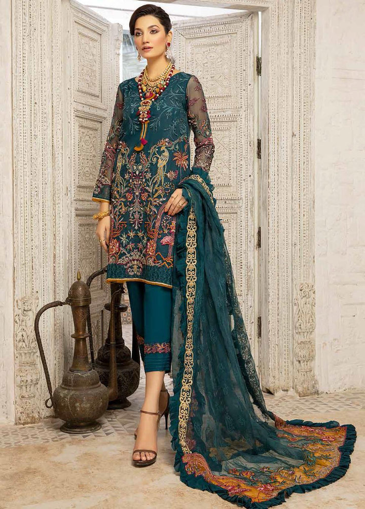 Dastan-e-Jashan By Charizma Embroidered Chiffon Suits Unstitched 3 Piece CRZ22-DJ2 DJW 12 - Formal Collection