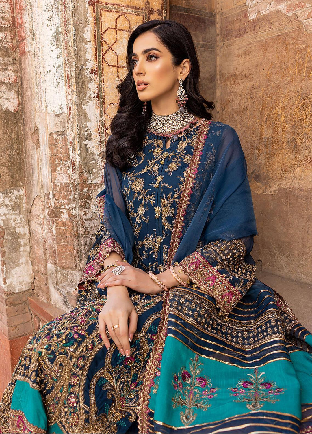Dastan-e-Jashan By Charizma Embroidered Chiffon Suits Unstitched 4 Piece CRZ23DJ DJW.23.01 - Luxury Collection