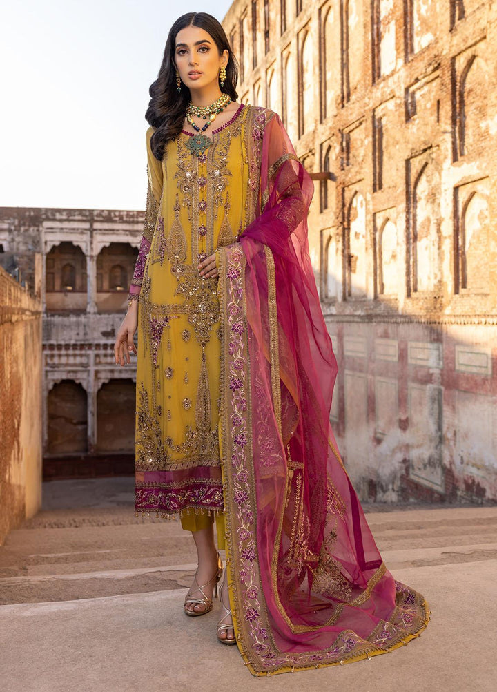 Dastan-e-Jashan By Charizma Embroidered Chiffon Suits Unstitched 4 Piece CRZ23DJ DJW.23.03 - Luxury Collection