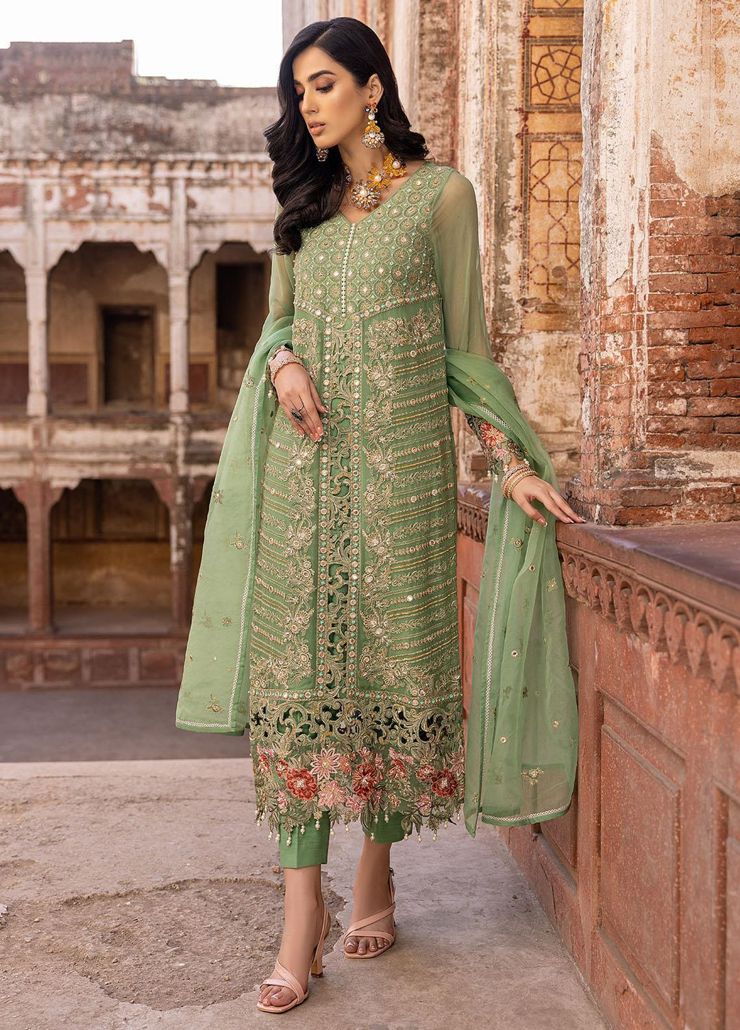 Dastan-e-Jashan By Charizma Embroidered Chiffon Suits Unstitched 4 Piece CRZ23DJ DJW.23.07 - Luxury Collection