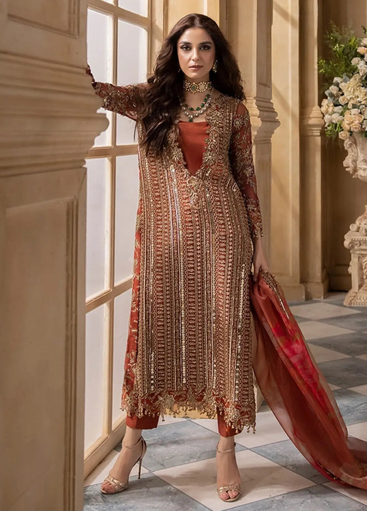 Dastan-e-Jashn by Charizma Embroidered Chiffon Suits Unstitched 3 Piece Suit CRZ24DC DJW4-04 - Formals Collection