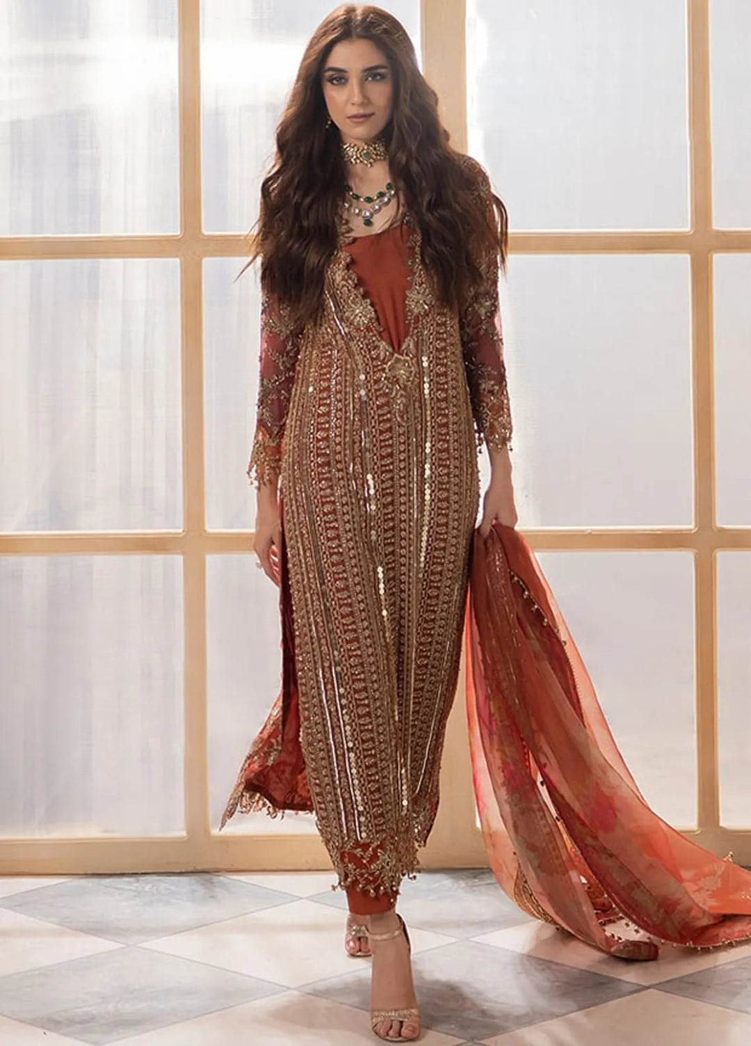 Dastan-e-Jashn by Charizma Embroidered Chiffon Suits Unstitched 3 Piece Suit CRZ24DC DJW4-04 - Formals Collection