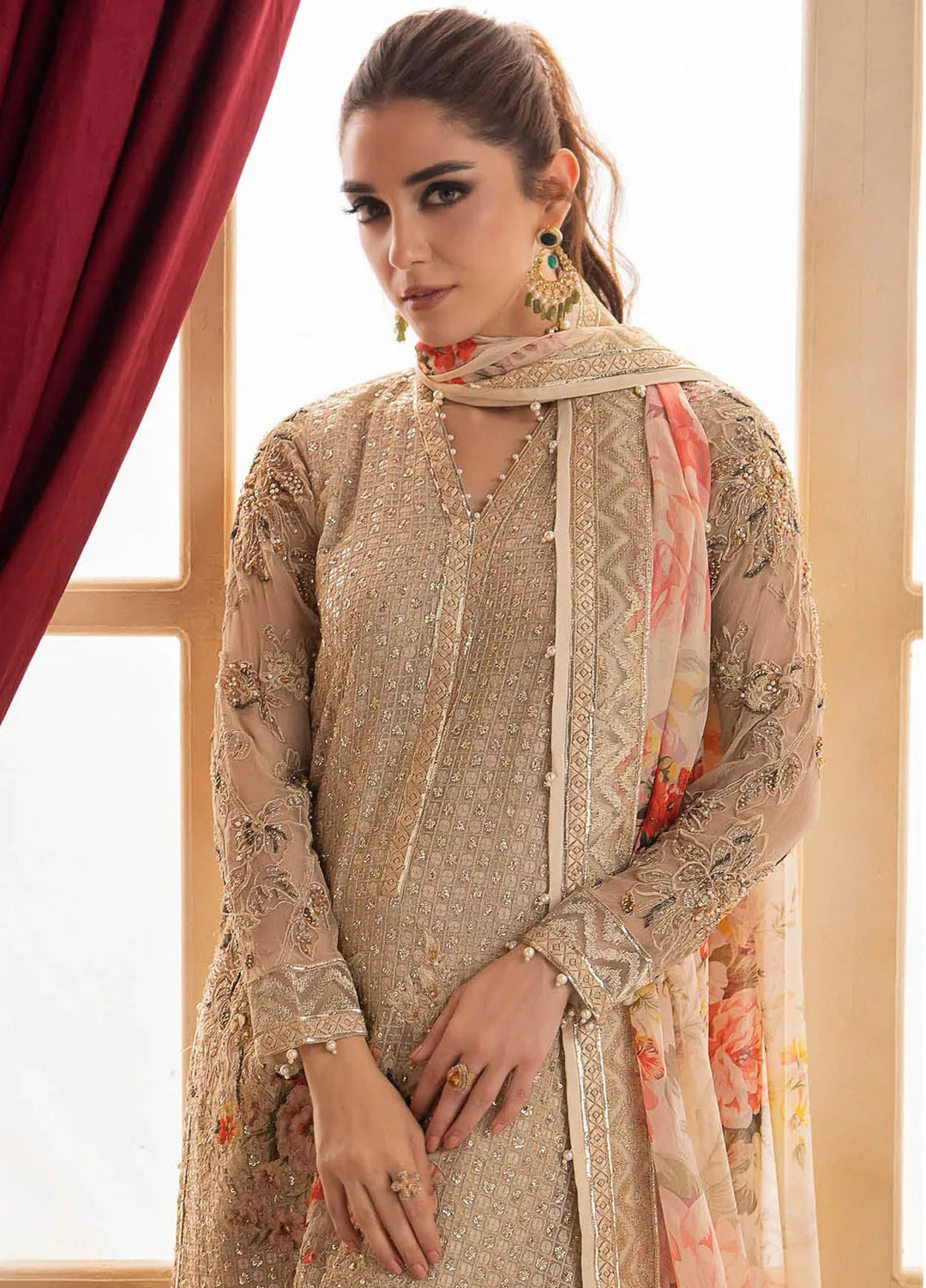 Dastan-e-Jashn by Charizma Embroidered Chiffon Suits Unstitched 3 Piece Suit CRZ24DC DJW4-05 - Formals Collection