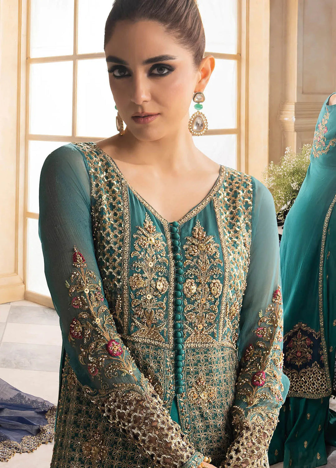 Dastan-e-Jashn by Charizma Embroidered Chiffon Suits Unstitched 3 Piece Suit CRZ24DC DJW4-07 - Formals Collection