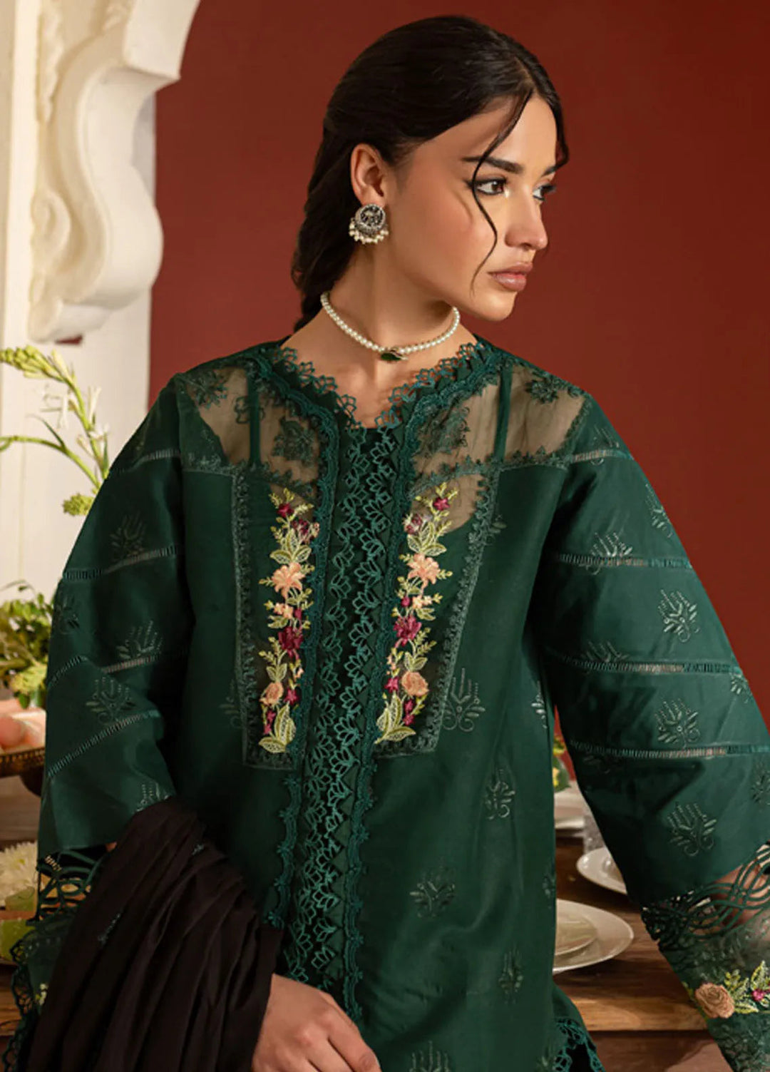 Dastan-e-Noor by Parishay Embroidered Lawn Suit Unstitched 3 Piece PR25DN DSC-06 - Summer Collection