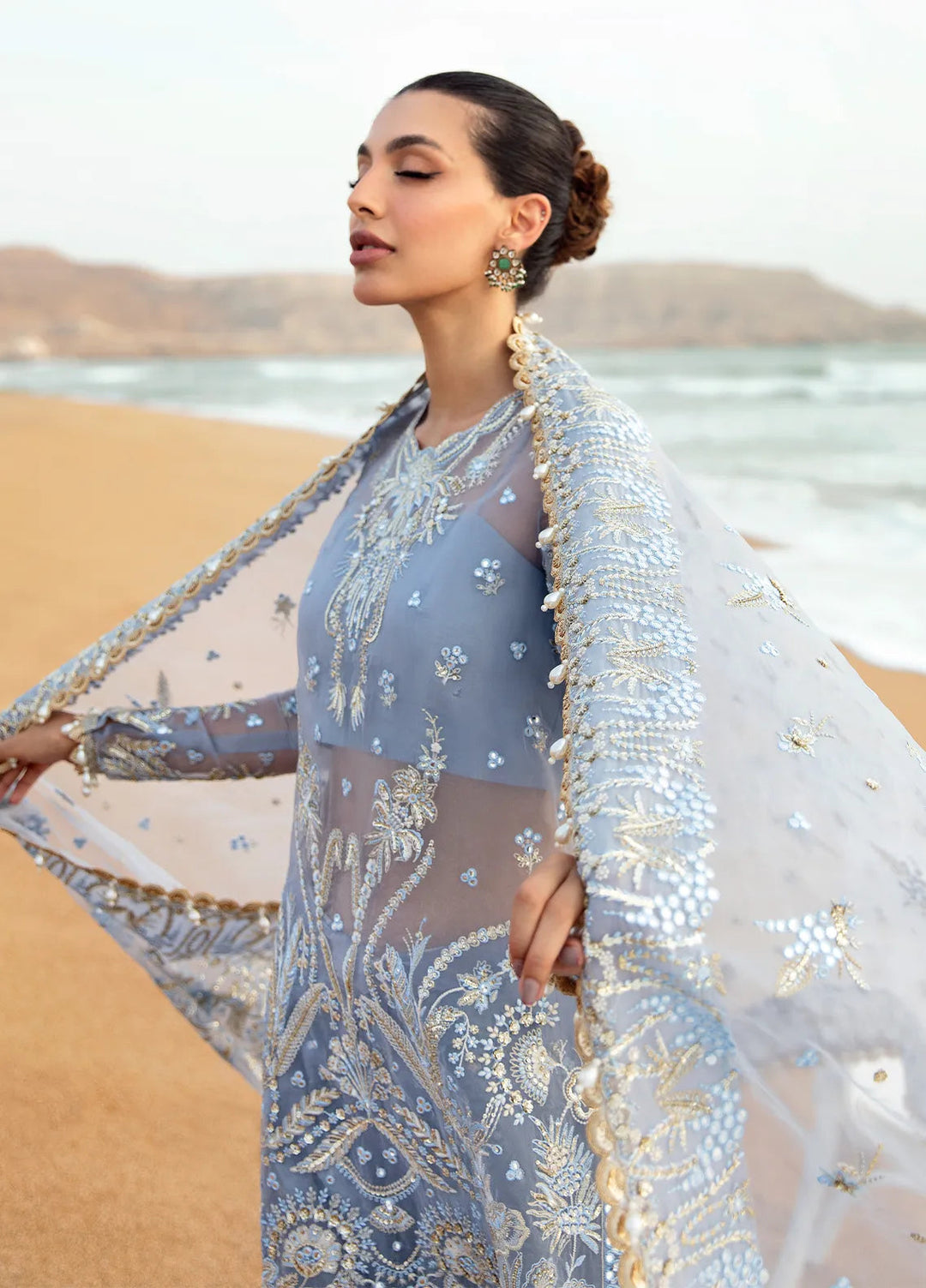 Dastangoi by Afrozeh Embroidered Suits Unstitched 3 Piece AF24DG AWE-01 Nashmia - Formal Collection