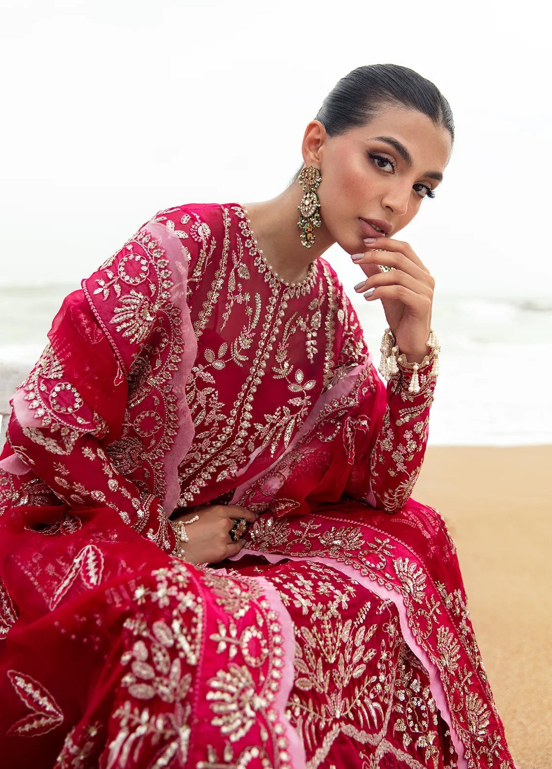 Dastangoi by Afrozeh Embroidered Suits Unstitched 3 Piece AF24DG AWE-04 Nageen - Formal Collection