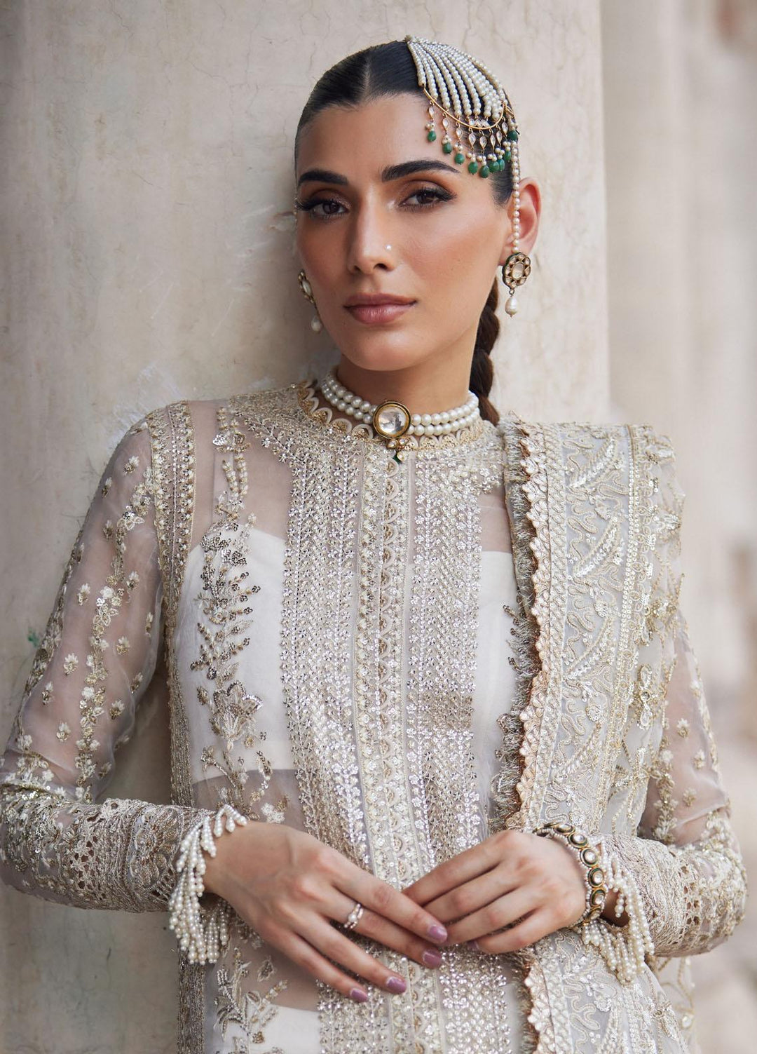 Dastangoi By Afrozeh Embroidered Organza Suits Unstitched 3 Piece AF23DG AWE-23-V1-02 Noori - Wedding Collection