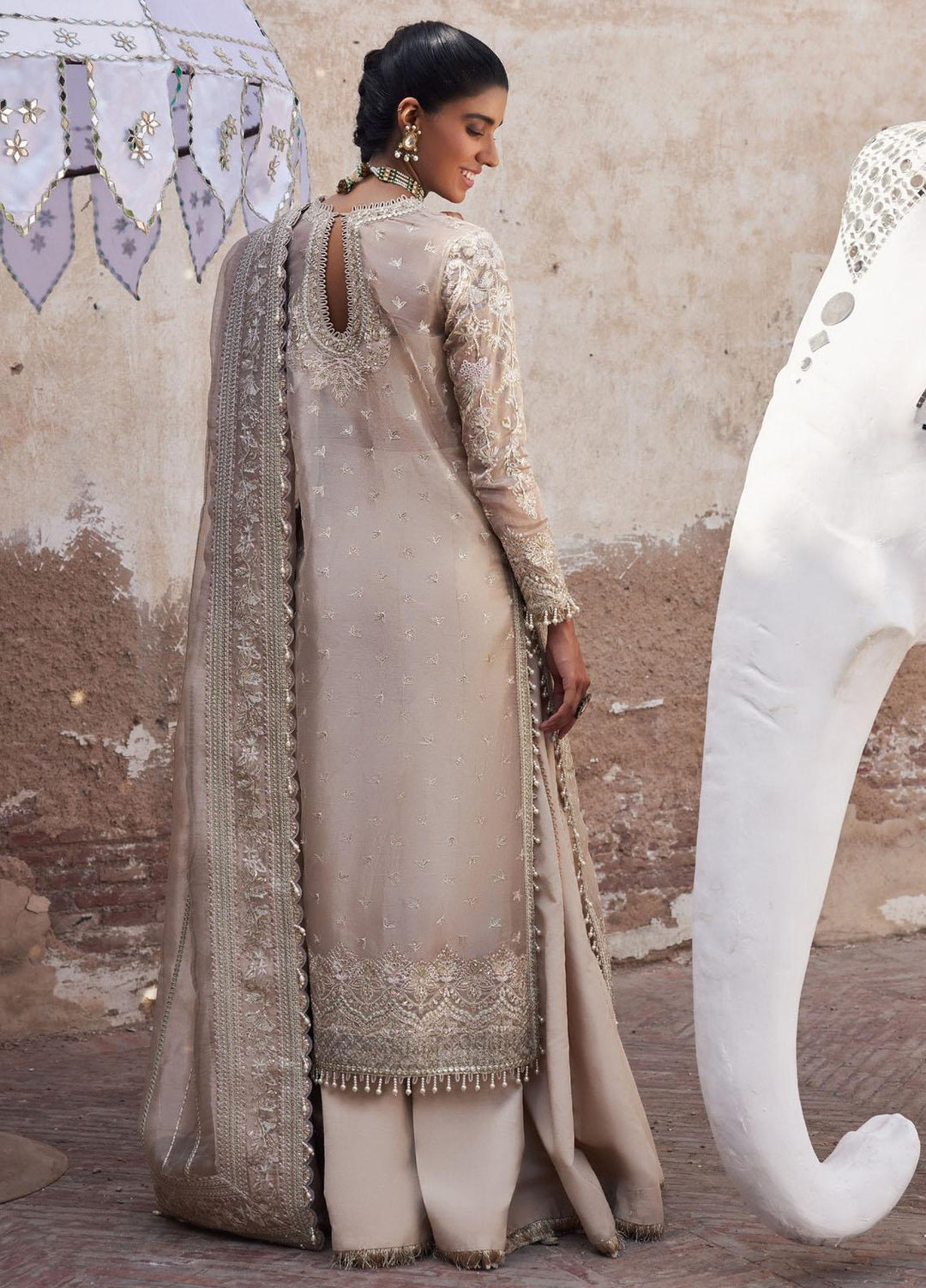 Dastangoi By Afrozeh Embroidered Tissue Suits Unstitched 3 Piece AF23DG AWE-23-V1-04 Ulfat - Wedding Collection