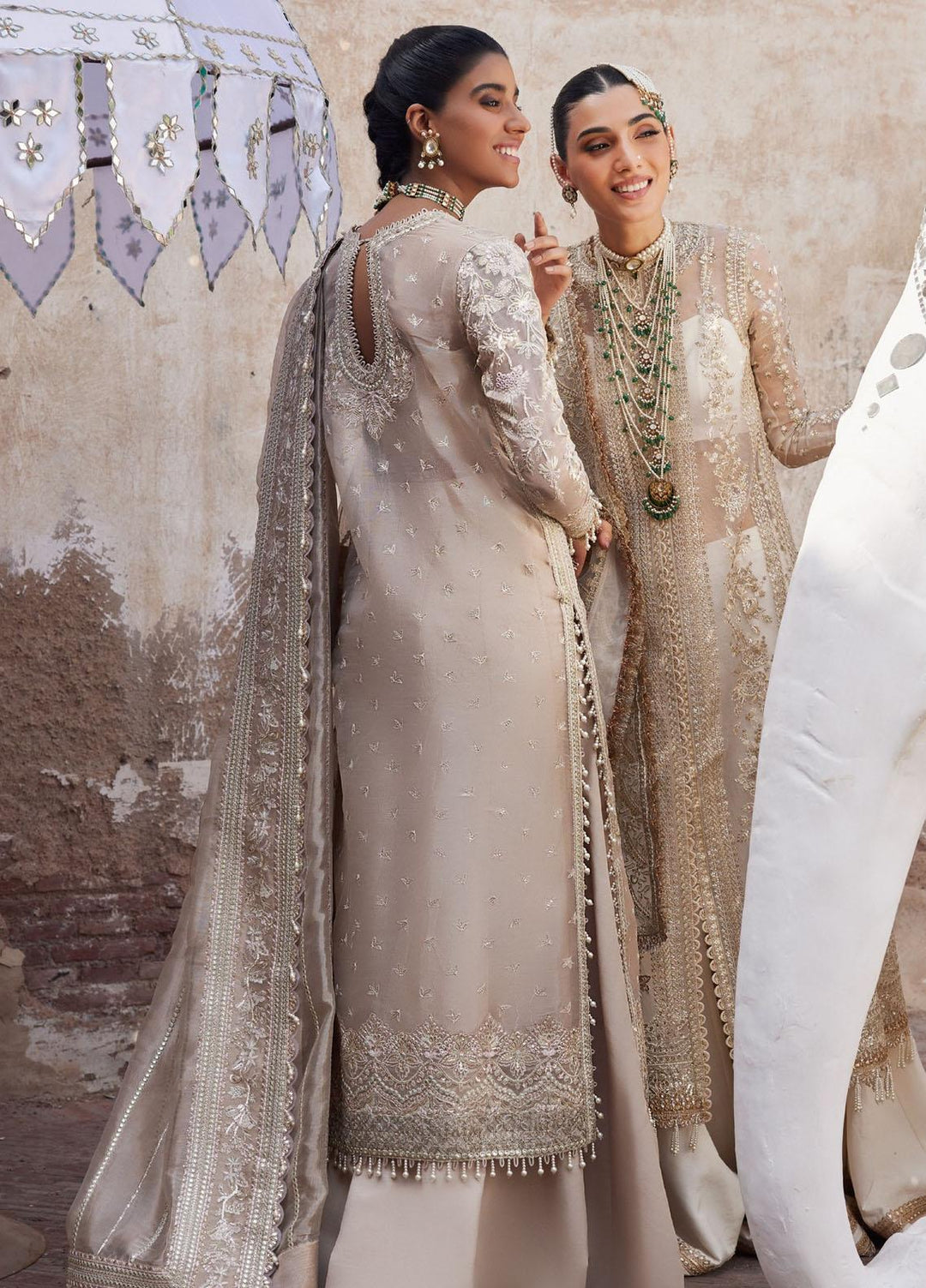 Dastangoi By Afrozeh Embroidered Tissue Suits Unstitched 3 Piece AF23DG AWE-23-V1-04 Ulfat - Wedding Collection