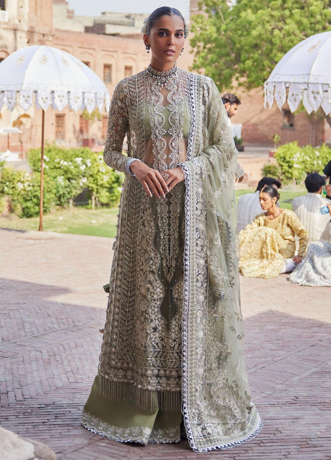 Dastangoi By Afrozeh Embroidered Net Suits Unstitched 3 Piece AF23DG AWE-23-V1-08 Nigar - Wedding Collection