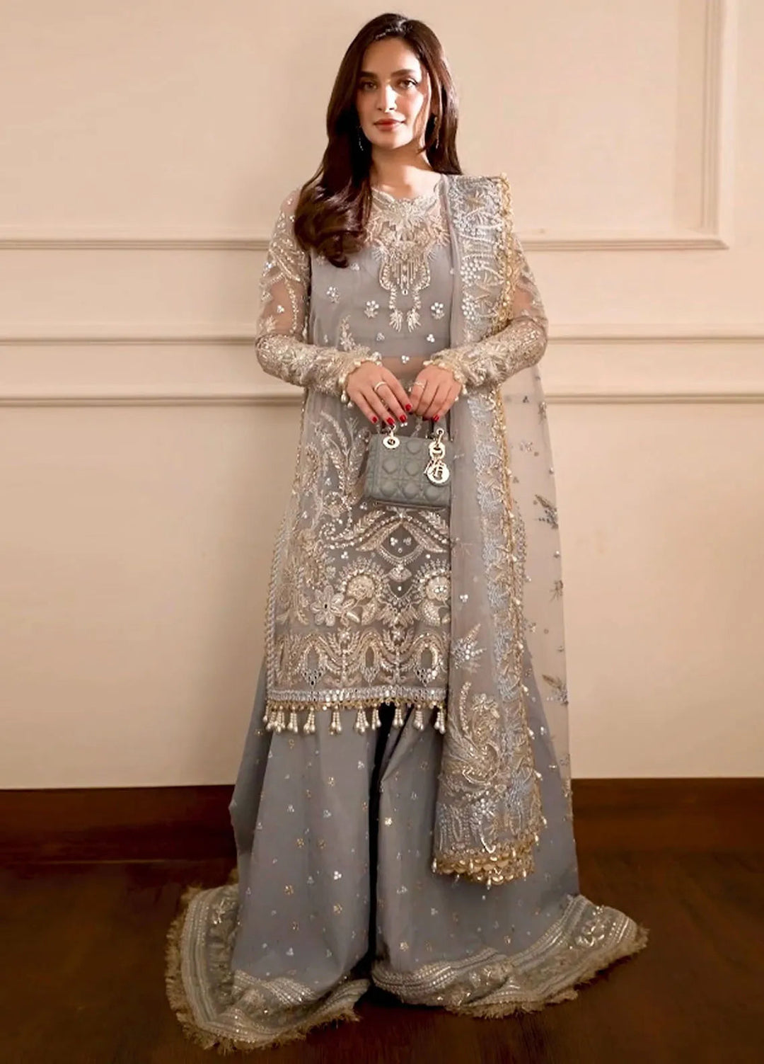 Dastangoi by Afrozeh Embroidered Suits Unstitched 3 Piece AF24DG AWE-01 Nashmia - Formal Collection