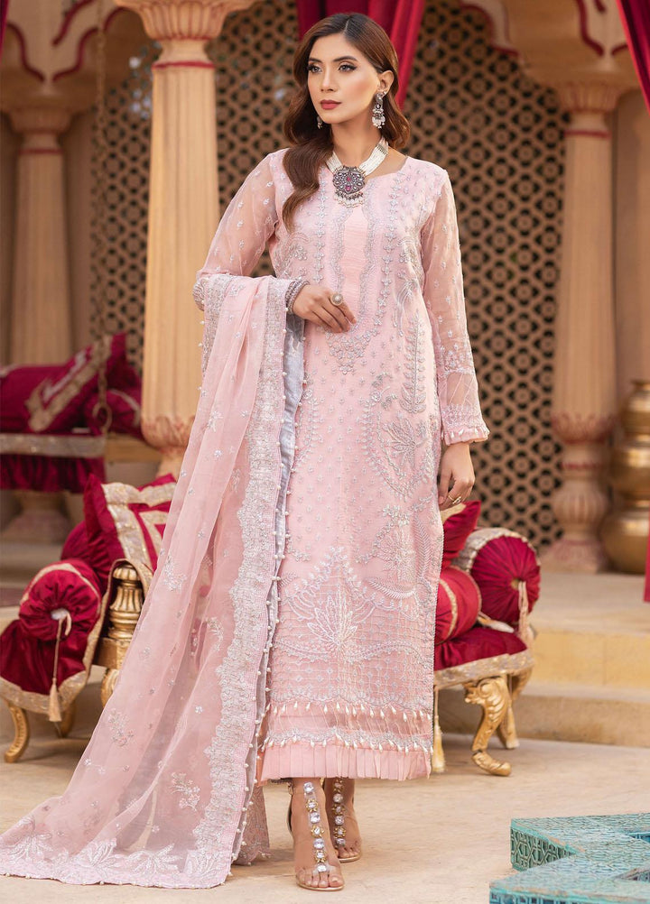 Dastgah By Neeshay Embroidered Organza Suits Unstitched 3 Piece NSH24DG Mehr - Festive Collection