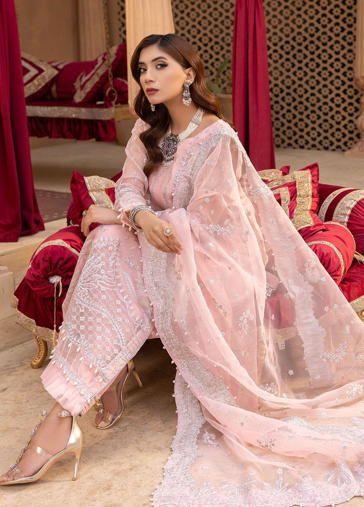 Dastgah By Neeshay Embroidered Organza Suits Unstitched 3 Piece NSH24DG Mehr - Festive Collection