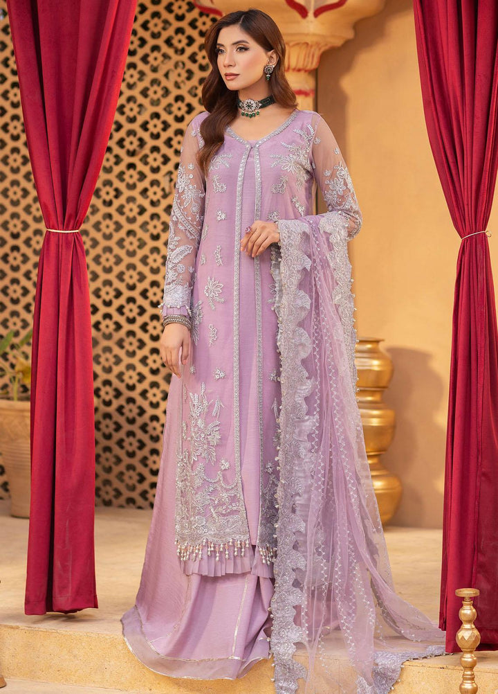Dastgah By Neeshay Embroidered Net Suits Unstitched 3 Piece NSH24DG Parisa - Festive Collection