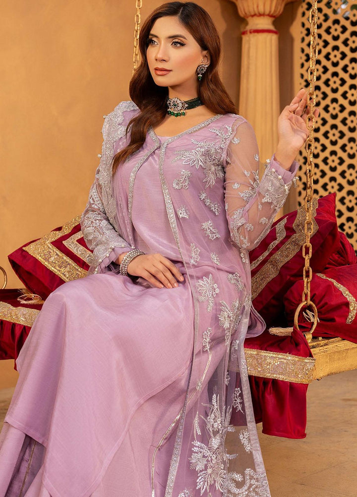 Dastgah By Neeshay Embroidered Net Suits Unstitched 3 Piece NSH24DG Parisa - Festive Collection