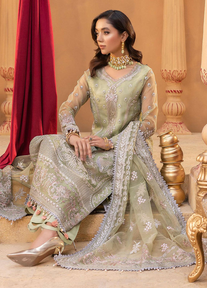 Dastgah By Neeshay Embroidered Organza Suits Unstitched 3 Piece NSH24DG Rang-e-Bahar - Festive Collection