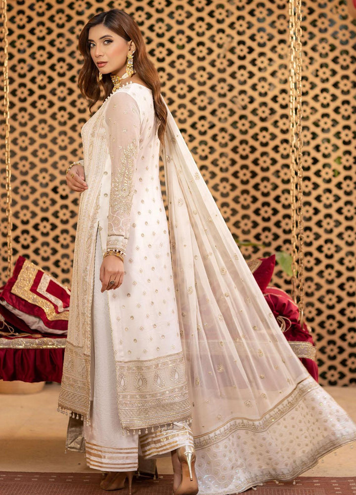 Dastgah By Neeshay Embroidered Chiffon Suits Unstitched 3 Piece NSH24DG Shabnam - Festive Collection