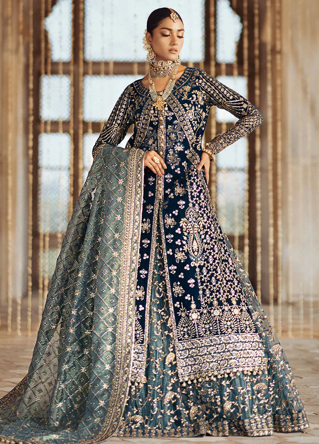 Dastoor by Aik Atelier Embroidered Velvet Suit Unstitched 3 Piece AIK24DV D-05 - Formals Collection