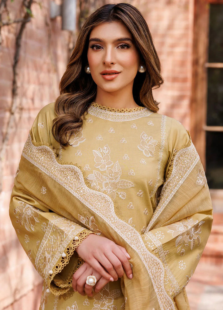 Dastoor By Farasha Embroidered Lawn Suit Unstitched 3 Piece FSH24E D3-Tuscany Dream - Summer Collection