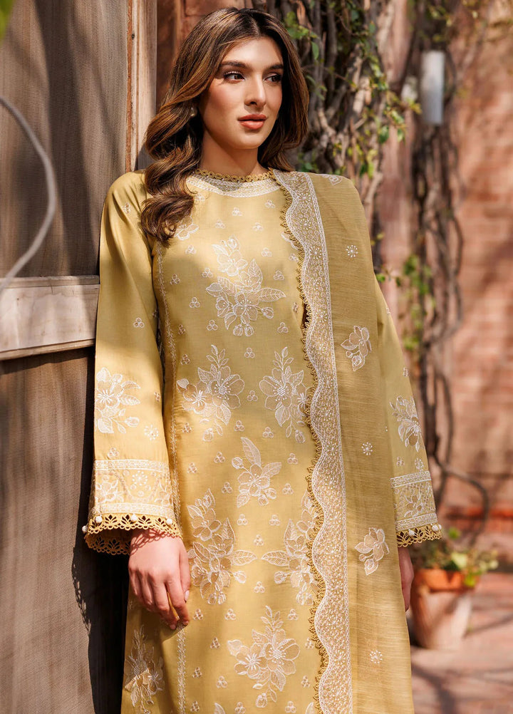 Dastoor By Farasha Embroidered Lawn Suit Unstitched 3 Piece FSH24E D3-Tuscany Dream - Summer Collection