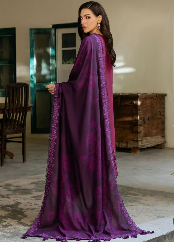 Dastoor By Farasha Embroidered Khaddar Suits Unstitched 3 Piece FSH23D D-02 Zeest - Winter Collection