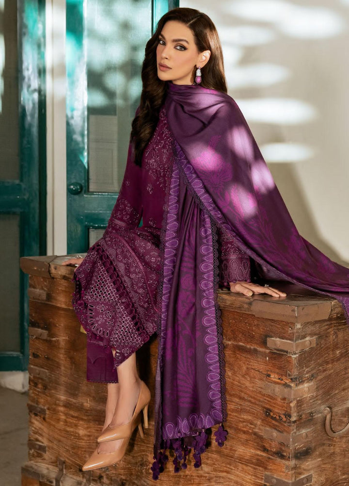 Dastoor By Farasha Embroidered Khaddar Suits Unstitched 3 Piece FSH23D D-02 Zeest - Winter Collection