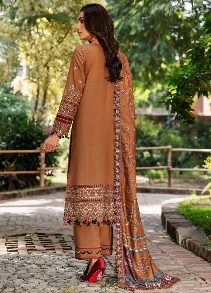 Dastoor By Farasha Embroidered Khaddar Suits Unstitched 3 Piece FSH23D D-05 Ziva - Winter Collection