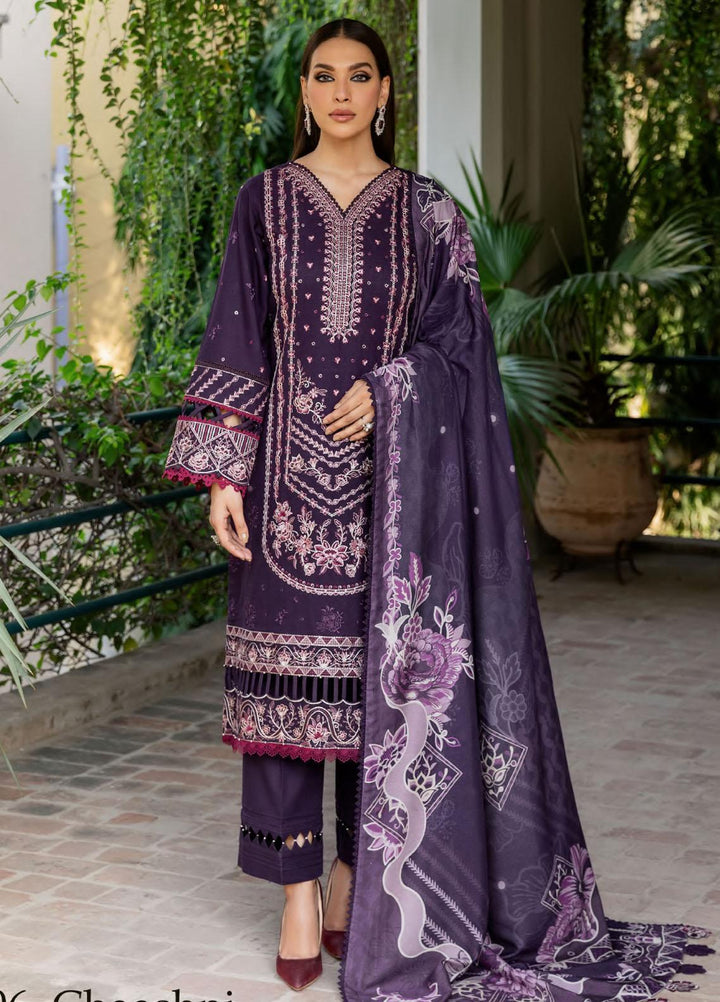 Dastoor By Farasha Embroidered Khaddar Suits Unstitched 3 Piece FSH23D D-06 Chaashni - Winter Collection