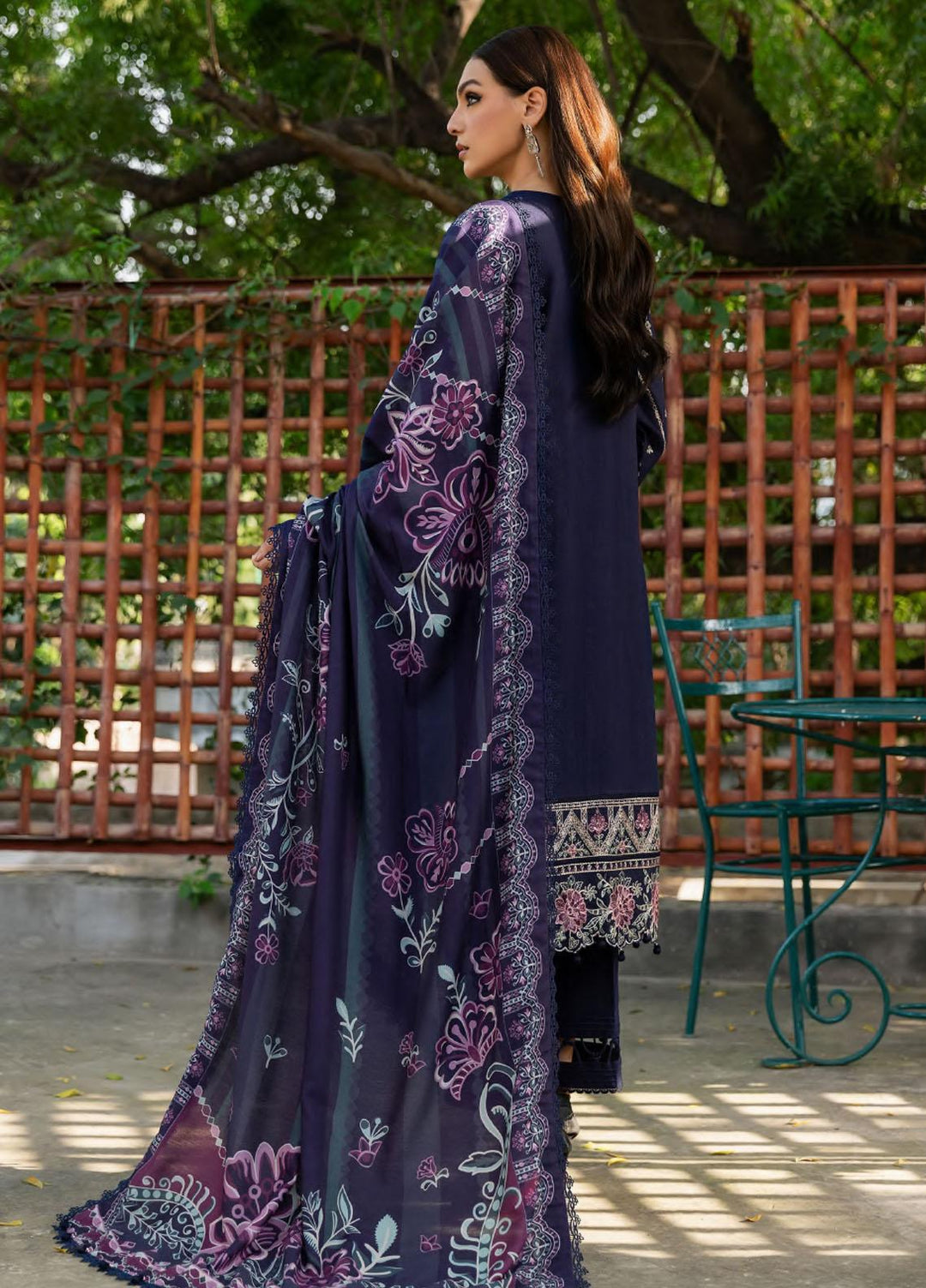 Dastoor By Farasha Embroidered Khaddar Suits Unstitched 3 Piece FSH23D D-08 Arsh - Winter Collection