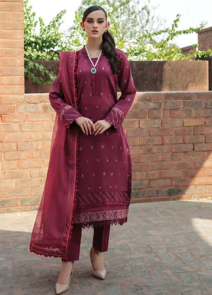 Dastoor by Florent Embroidered Lawn Suits Unstitched 3 Piece DFLFC22 FLD-1B - Summer Collection