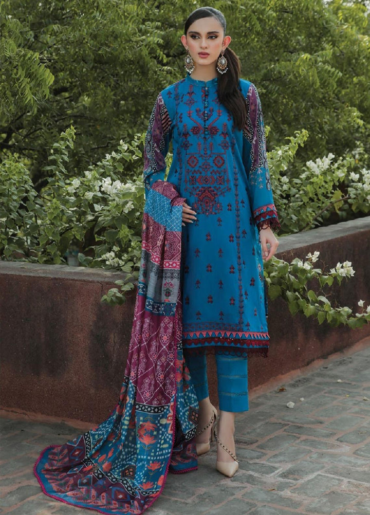 Dastoor by Florent Embroidered Lawn Suits Unstitched 3 Piece DFLFC22 FLD-2A - Summer Collection