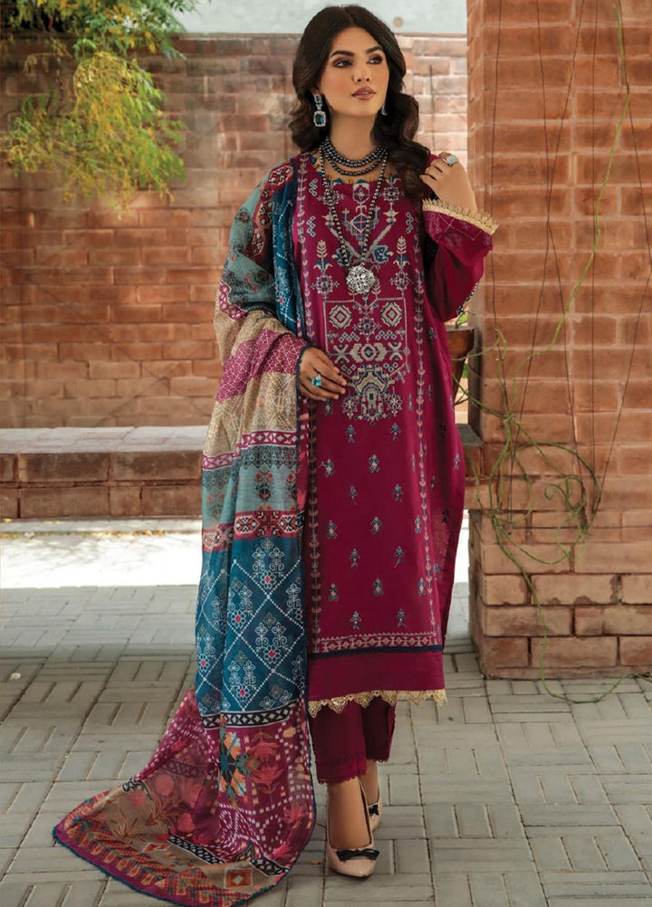 Dastoor by Florent Embroidered Lawn Suits Unstitched 3 Piece DFLFC22 FLD-2B - Summer Collection