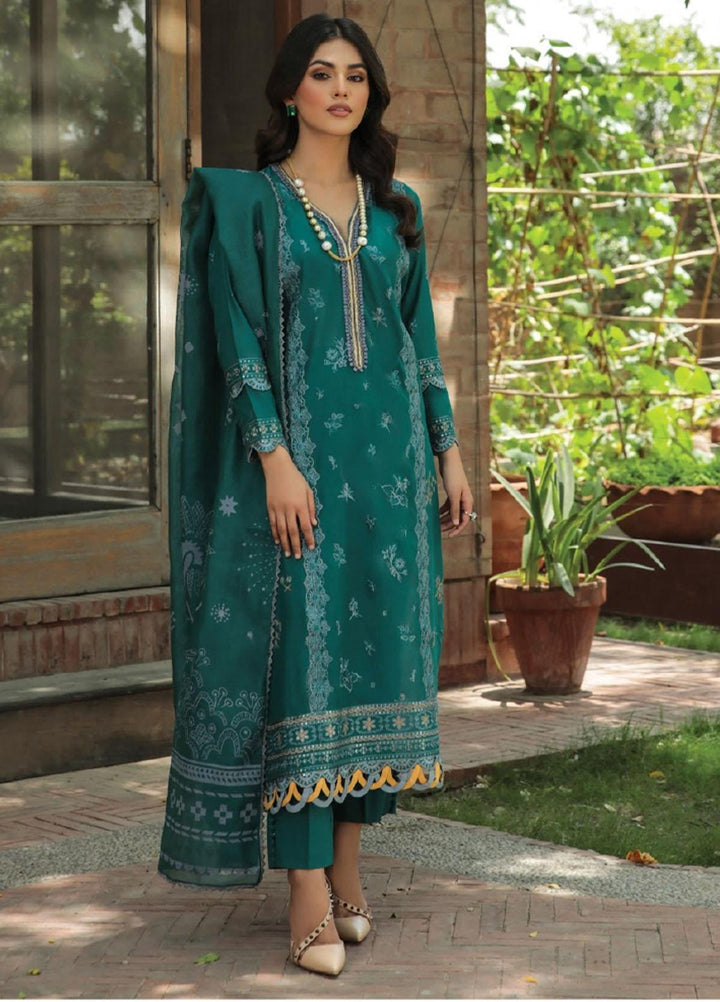 Dastoor by Florent Embroidered Lawn Suits Unstitched 3 Piece DFLFC22 FLD-3A - Summer Collection