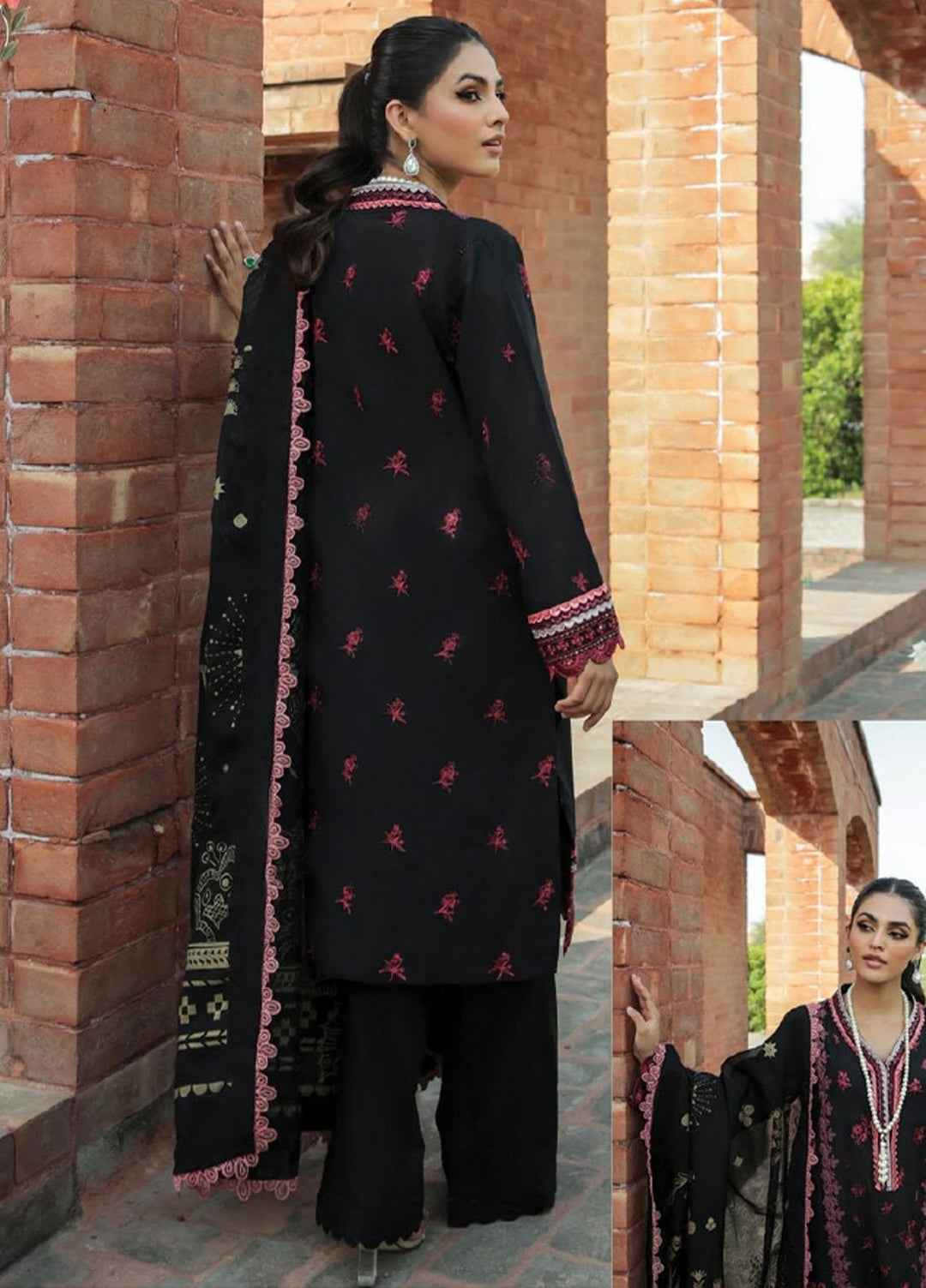 Dastoor by Florent Embroidered Lawn Suits Unstitched 3 Piece DFLFC22 FLD-3B - Summer Collection