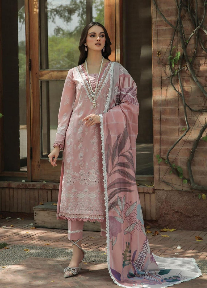 Dastoor by Florent Embroidered Lawn Suits Unstitched 3 Piece DFLFC22 FLD-6B - Summer Collection