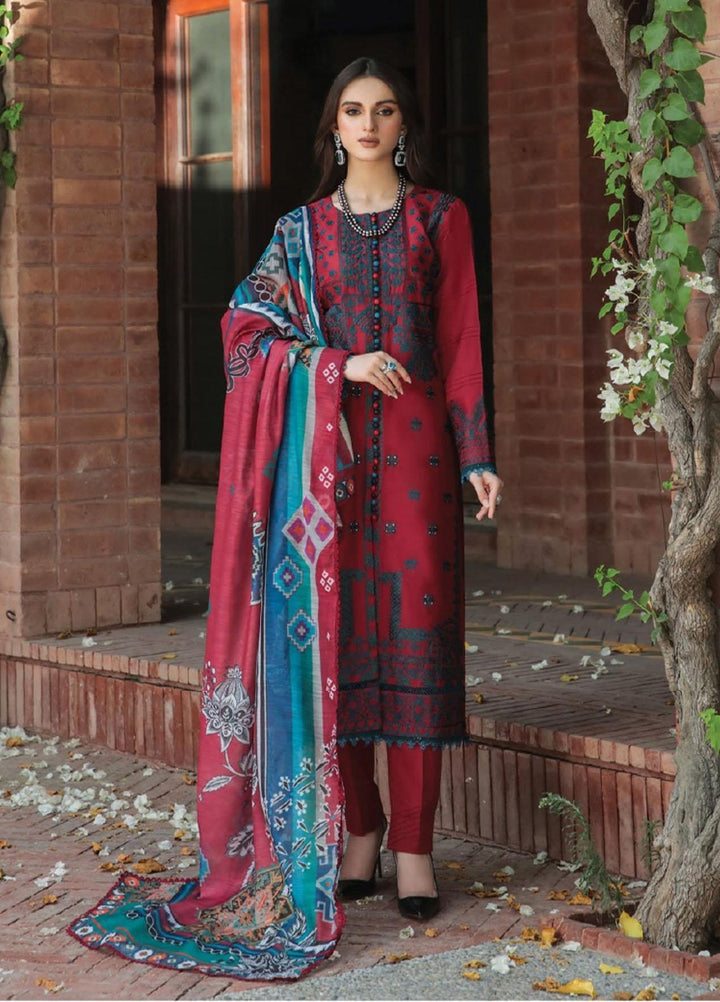 Dastoor by Florent Embroidered Lawn Suits Unstitched 3 Piece DFLFC22 FLD-8B - Summer Collection